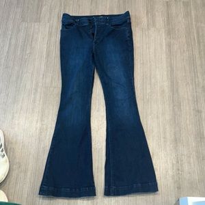 Express Bell Flare High Rise Button Fly Stretch Jeans Size 10